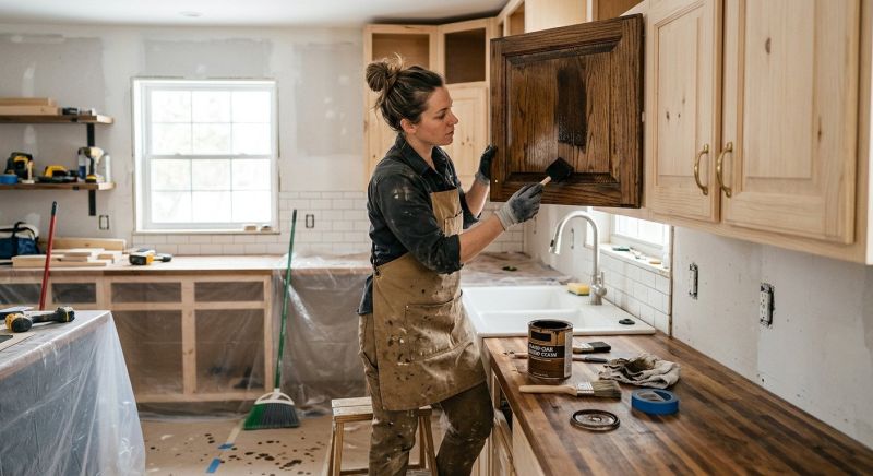Cabinet Staining Service in Carmel, IN